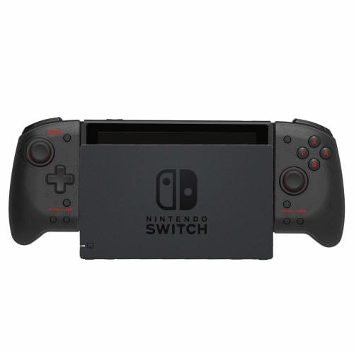 Utstyrt med kontinuerlig brann- og kontinuerlig brannhold-funksjon [Nintendo-lisensiert produkt] Grip-kontroller for Nintendo Switch Clear Black [Nintendo