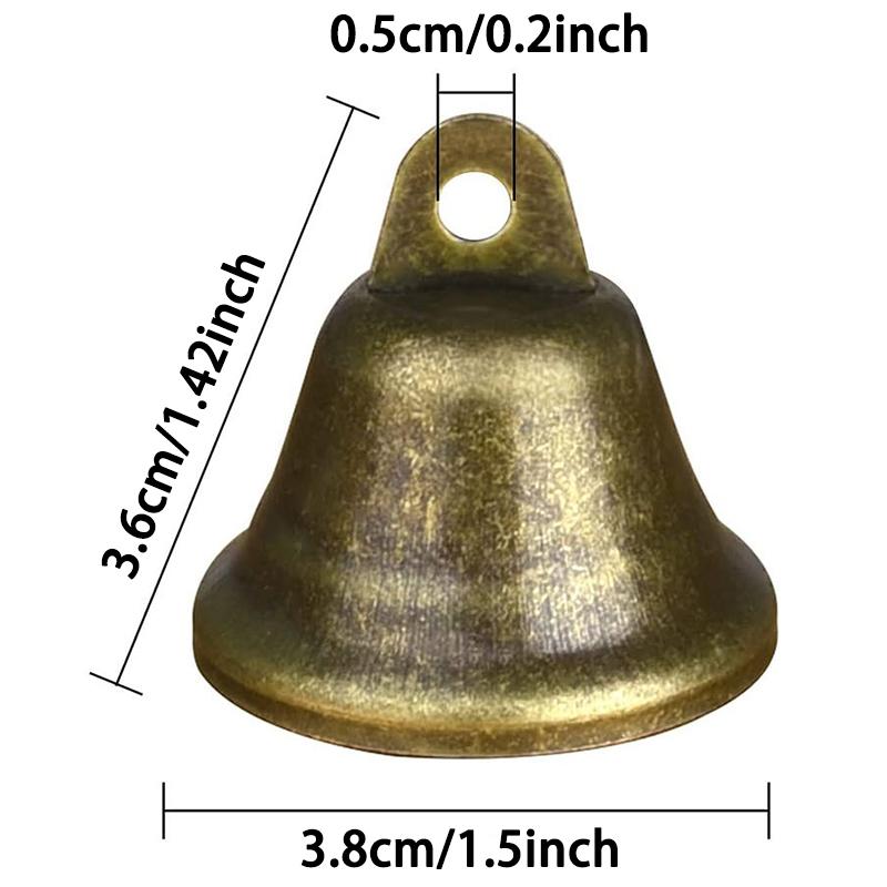 WTEMPO 10PCS Bronze Christmas Decorative Jingle Bells Pet Pendants Hanging Bell Christmas Tree Decoration Accessories for Christmas and New Year