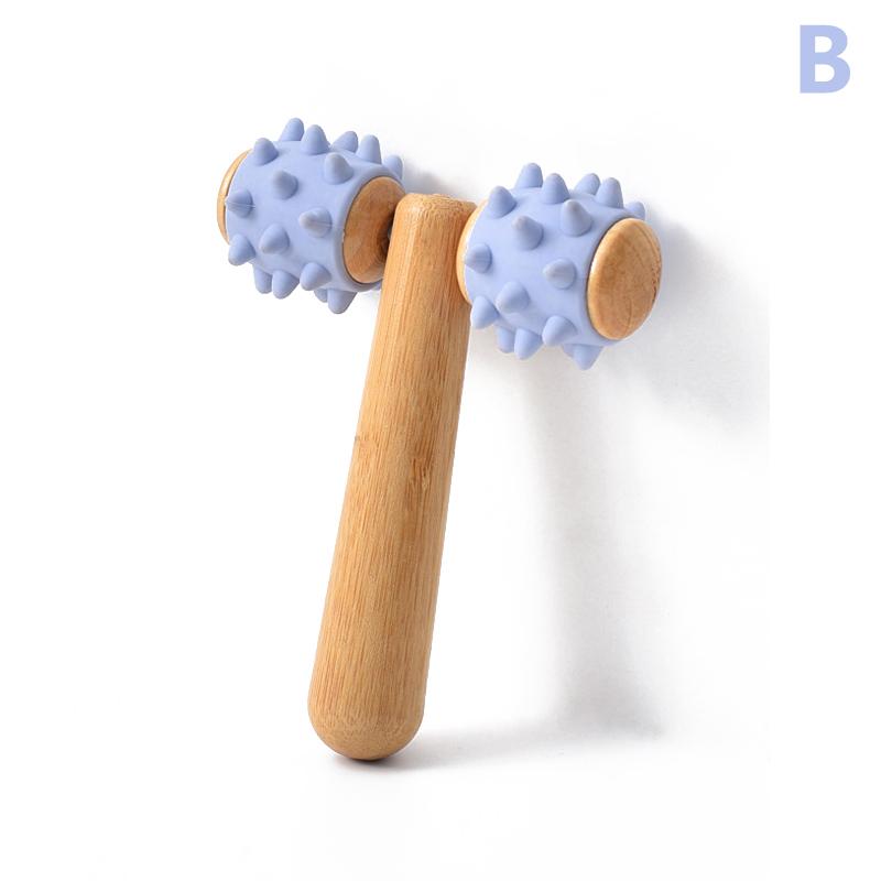 

Деревянные роликовые массажеры для шеи, роликовые массажеры для мышц, роликовые массажеры для спины, лица, талии, ног, рук синий