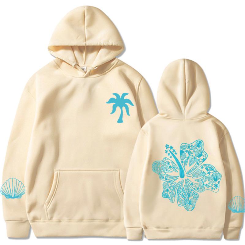 Podzimní Zimní Móda Volná Dámská Mikina Růžový Květinový Vzor Tištěná Ležérní Teplá Mikina