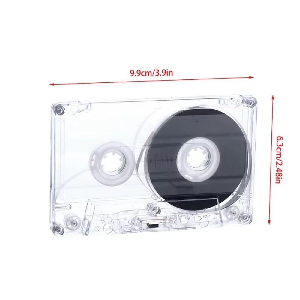 Clear Standard Cassette 45/60/90 Minutes Magnetic Audio Tape Blank Tape Case