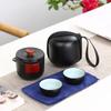 Kung Fu Tea Set One Pot Two Cups Portable Storage Bag Ceramic Teapot