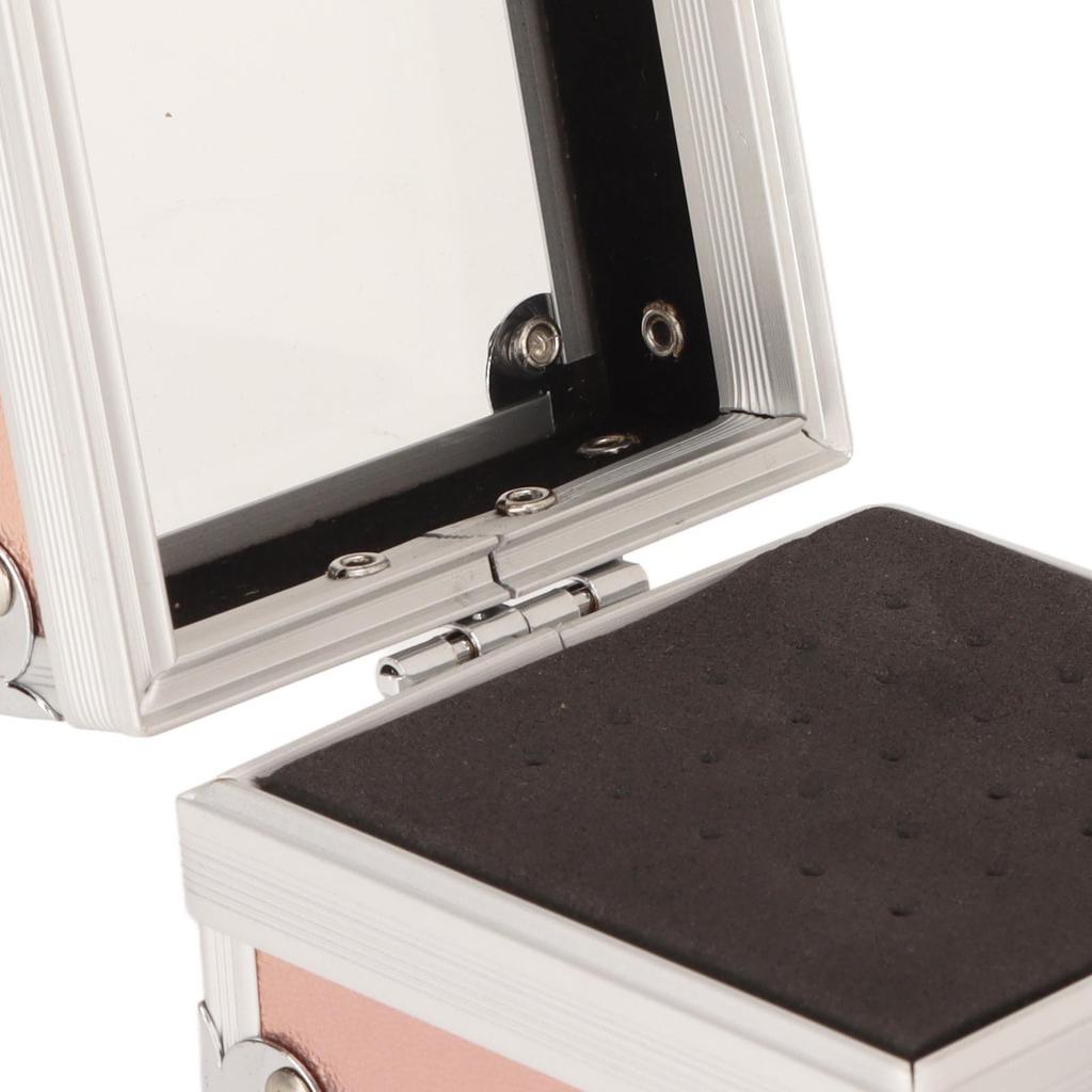 Nail Drill Bit Holder 25 Holes 3 Layer Sponge Transparent   Cover Rivet Reinforcement Dustproof Nail Drill Bit Displayer