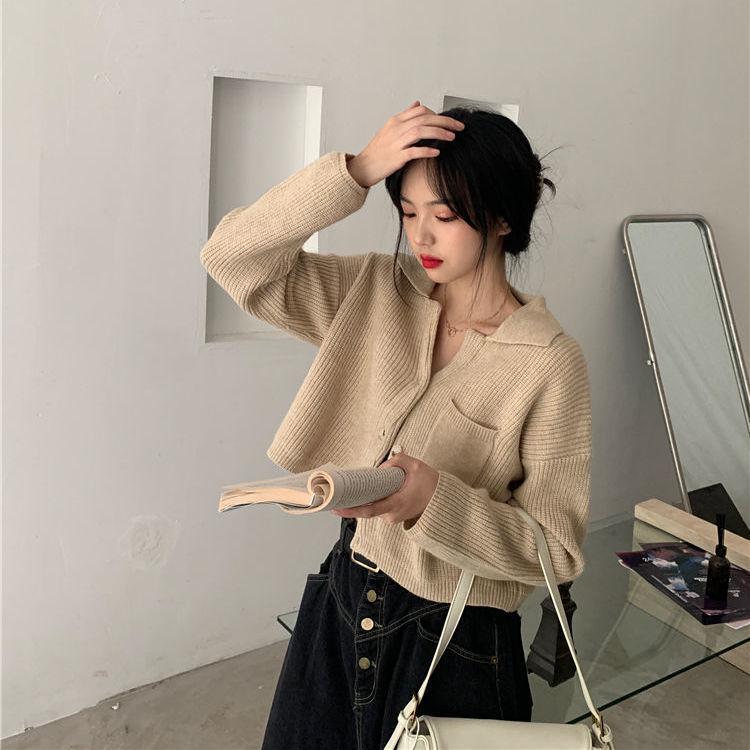 Women's Short Sweater Jacket New Spring and Autumn Knitted Cardigan