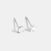  Sterling Silver Lightning Stud Earrings for Women Star of David Moon Heart Earring Elegant Wedding 999 Silver Jewelry