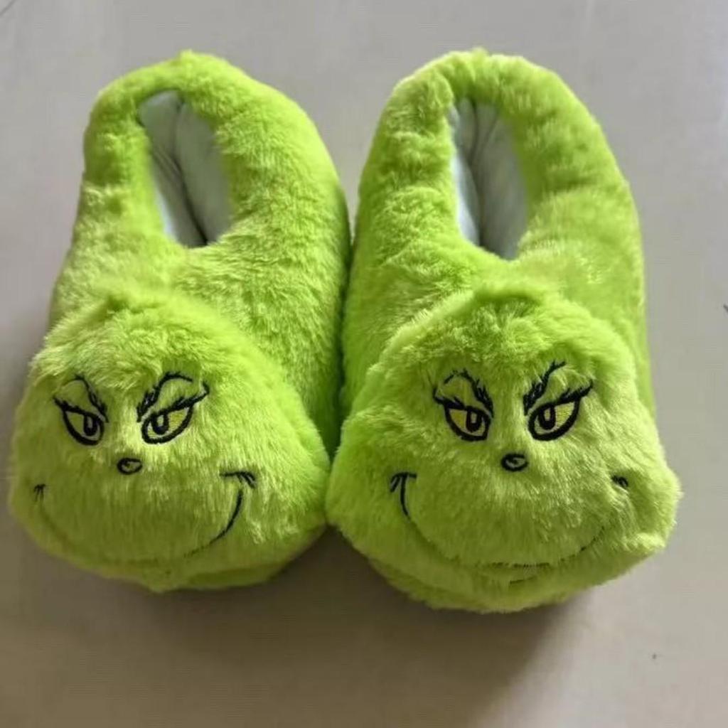 Unisex Plüschfell Winter Hausschuhe mit lustigem Kokosnuss-Design