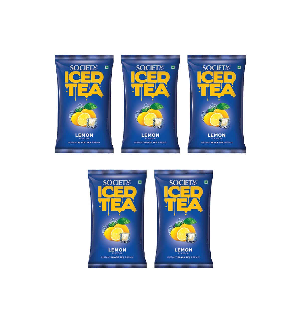 Society Iced Premix Tea Lemon Black 100g- Pack of 5 (Total 500g)