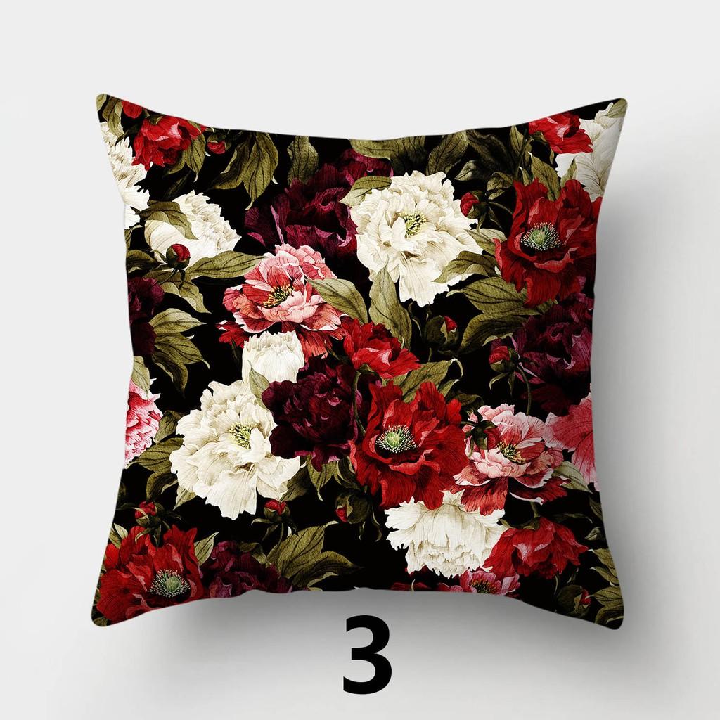 Poszewka na poduszkę z kwiatami piwonii i różami 45cmX45cm Kwadratowa poszewka na poduszkę do sofy Kwiaty w stylu vintage Poszewka na poduszkę