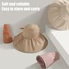 Summer Hat Wide Brim UV Protection Lightweight Vinyl Empty Top Sun Hat Face Shaping Sunshade Hat Sun Protection Headwear