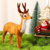 Plush Xmas Desktop Model Simulation Deer Reindeer Ornament Miniature Figurine Christmas Decoration