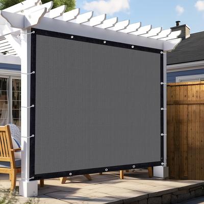 1pc Sun Shade Cloth, Shade Fabric Privacy Screen With Grommets And Reinforced Edges, For Outdoor Patio Garden Pergola Canopy