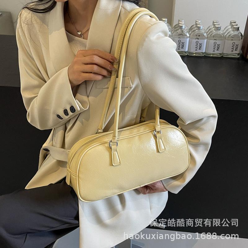 Niche bow handbag women's 2025 spring new trendy Korean texture underarm bag large capacity pillow bag