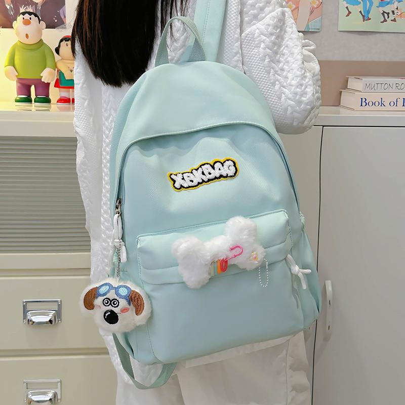 Однотонный рюкзак школьная сумка кампус рюкзак Small зелёный — фото 17