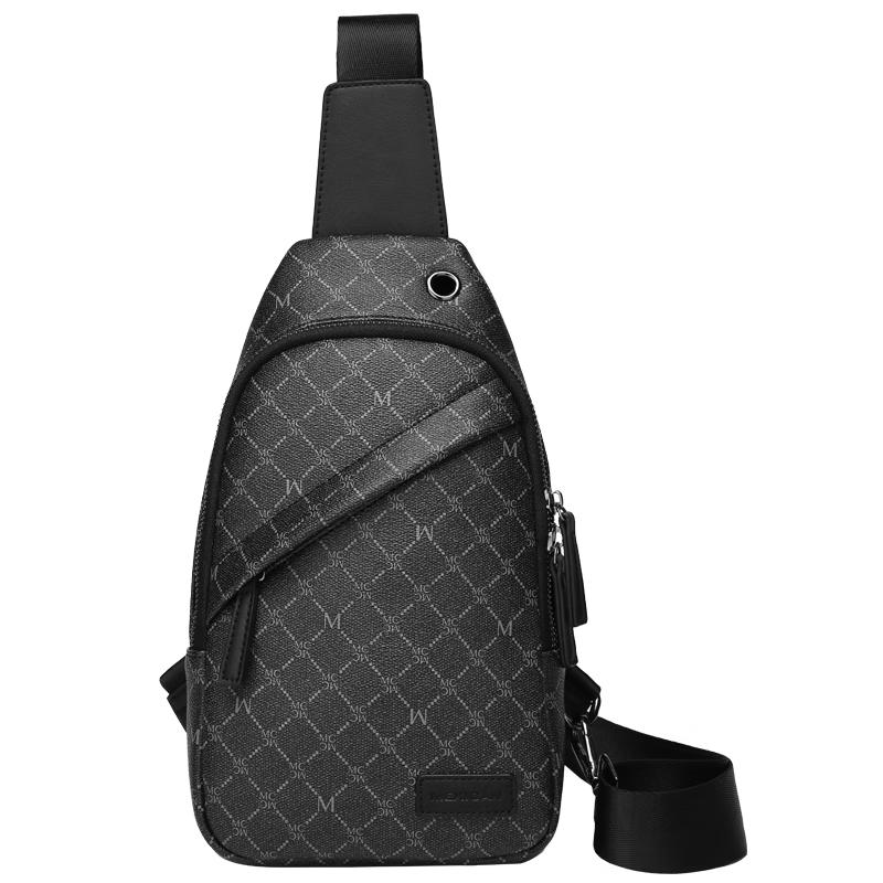 

Strawman Men s Vintage Pattern Crossbody Chest Bag