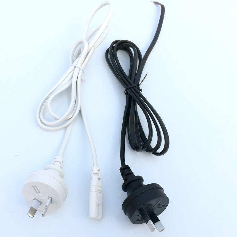 SAA Australian 2-Pin Right-Angle 8-Shaped 2-Core 0.75mm² Power Cord In Stock