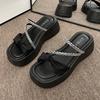 Fashion Beach Shoes House Slippers Platform Slipers Women Slides Sabot Genuine Leather 2025 Women's Genuine Leather Shoes Ladies' Slippe