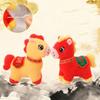 Chinese Style Mascot Horse Plush Keychain PP Cotton Chinese Horse Plush Doll  Festive Decor