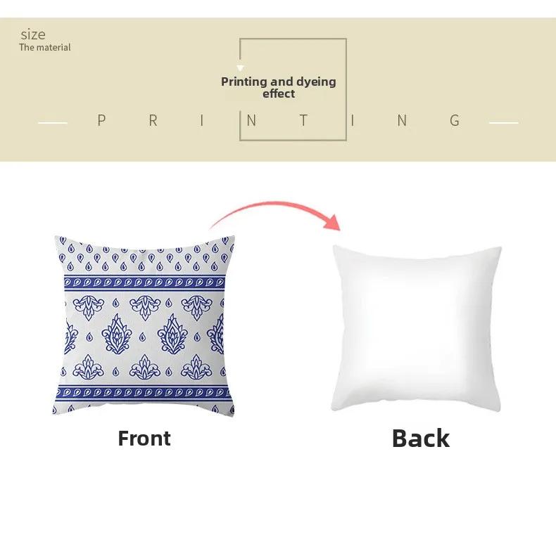 Christmas Snowflake Patterned Throw Pillow Decor Polyester Pillowcase, Sofa Corative Cushion Cov Headboard Pillow