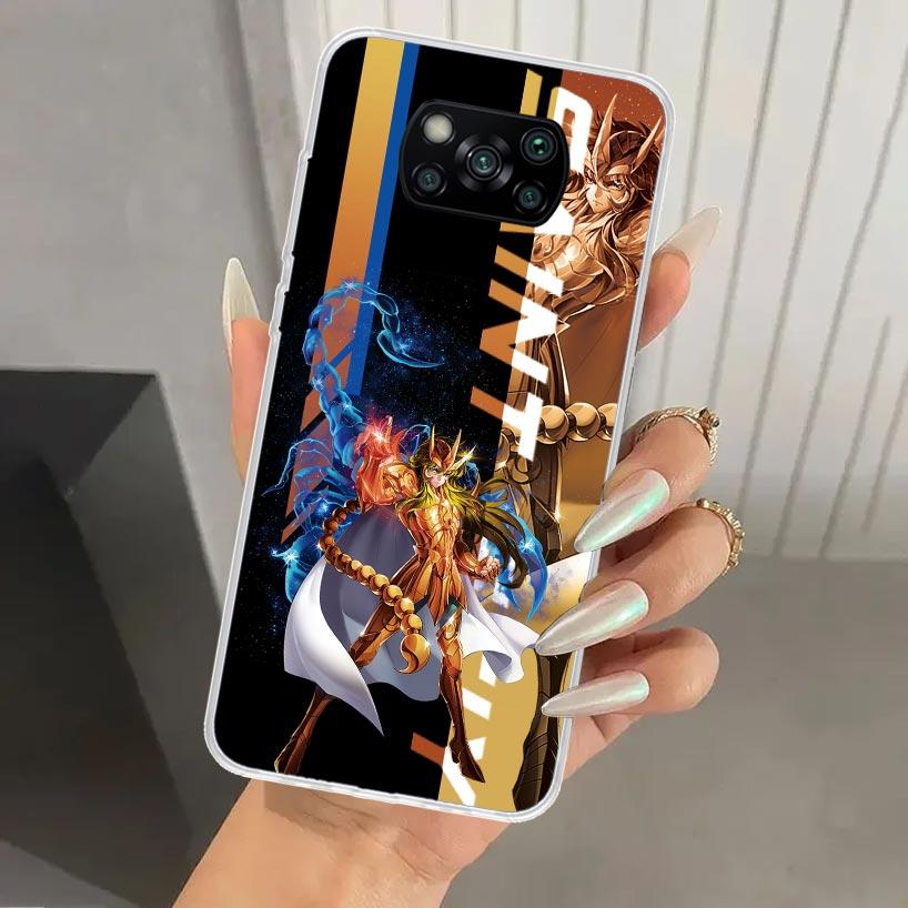 Anime Saint Seiya Phone Case for Xiaomi Poco X7 X6 X5 X4 X3 Nfc F7 Ultra F6 F5 Pro F4 GT F3 M6 M5S M4 M3 Soft Print Shell X7 X6