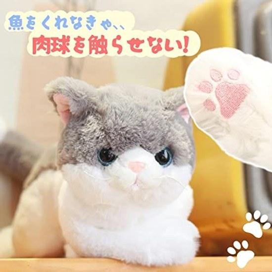 Brown Tabby Body Pillow 50cm Stuffed Animal Cat Realistic Fluffy Soft Side Sleeping Cute Bedding Cuddle Children Comfortable Cushion Multifunctional
