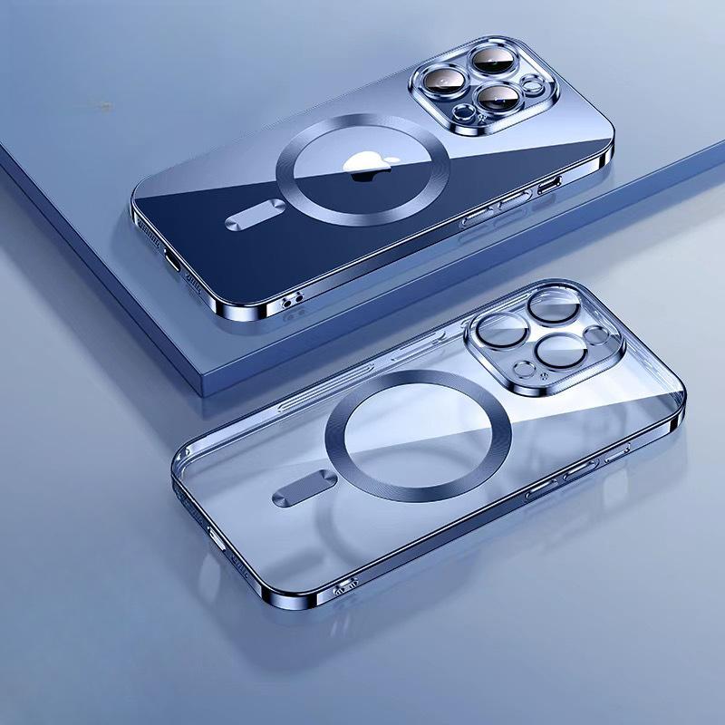 

Чехол для мобильного телефона Apple 16 IPhone 15 Магнитный 14ProMax Премиум 13/16 Прозрачный Стиль Ins Полностью закрытый край Apple 16Plus