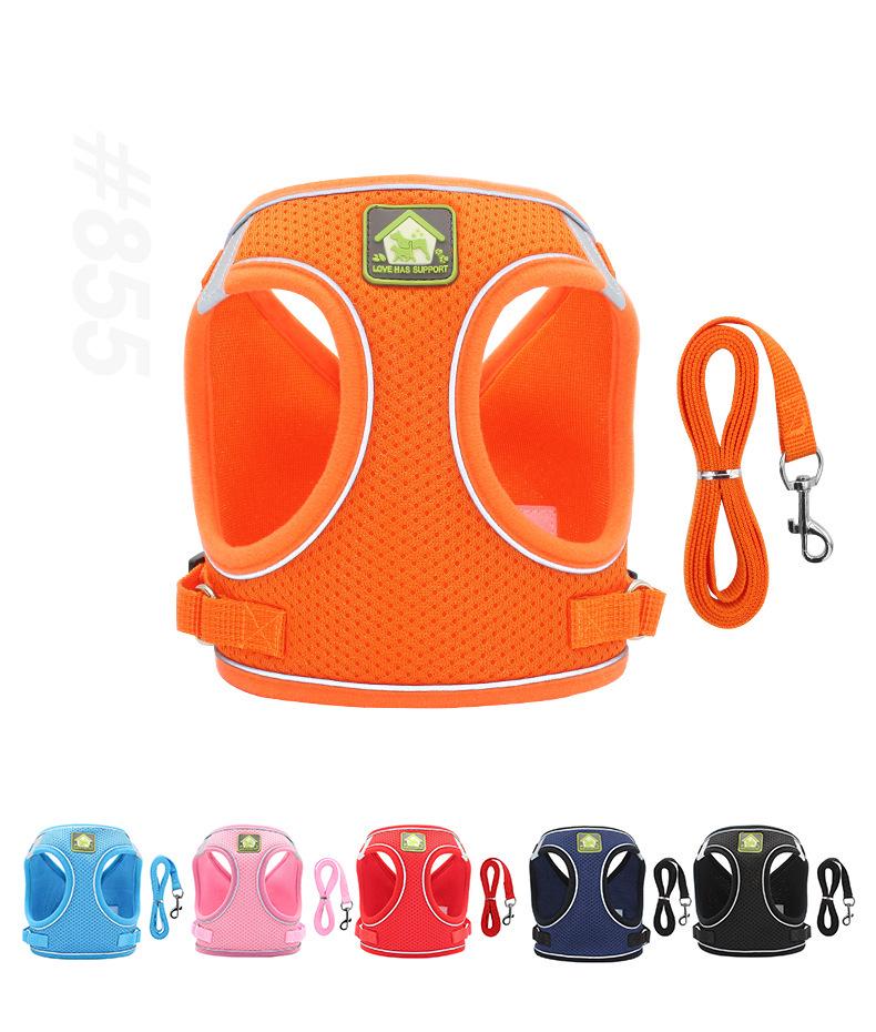 Reflective Breathable Pet Harness for Dogs and Cats - Universal Vest Style Leash