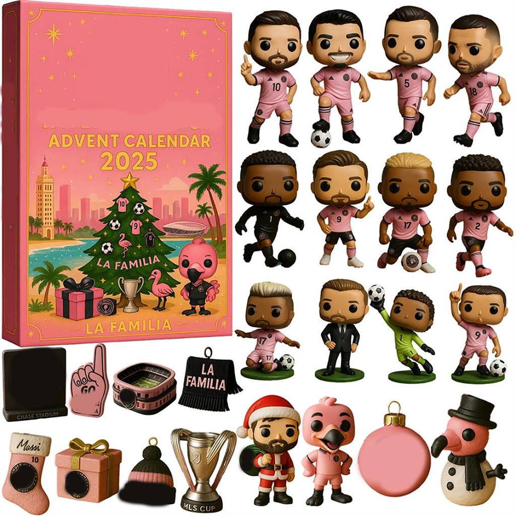 2D Plane+airplane Box +24PC+  Miami Football Club Christmas Countdown Calendar Christmas Countdown