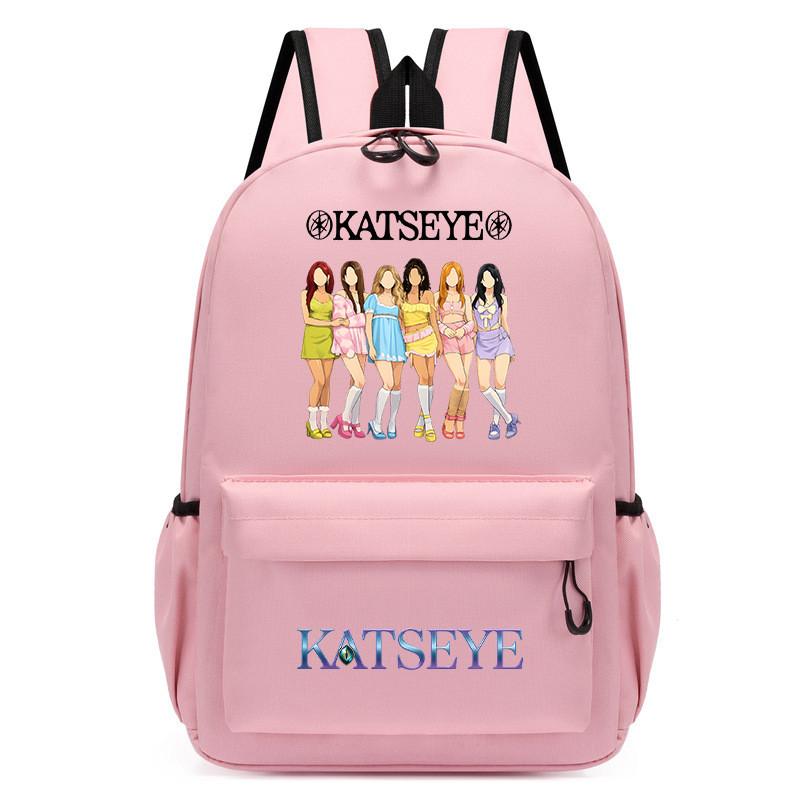 

60123-7 Boys Girls KATSEYE Printed Backpack Student School Lightweigt Waterproof Small Bag