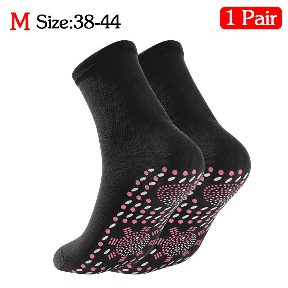 1/2Pairs Thermal Heated Socks Winter Self-Heating Socks Soft Elastic Thicken Anti-Slip Socks For Women Men Outdoor Ski Tube Sock