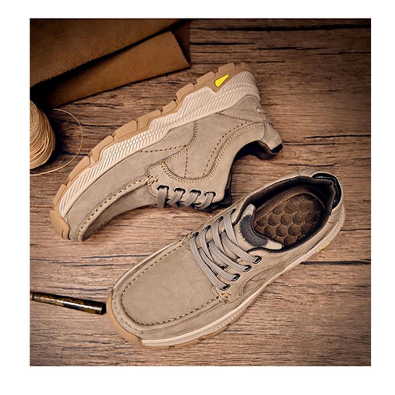 Men's Leather First Layer Cowhide Casual Shoes Business Shoes Outdoor Leisure Hiking Shoes