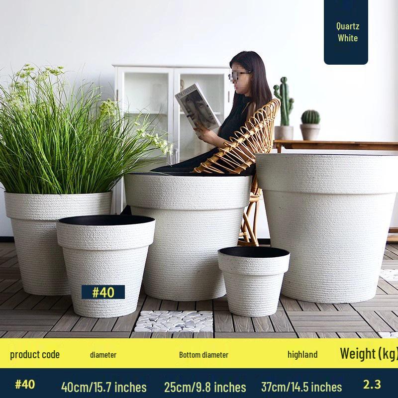 Large Resin Indoor/Outdoor Flower Pot for Trees and Plants