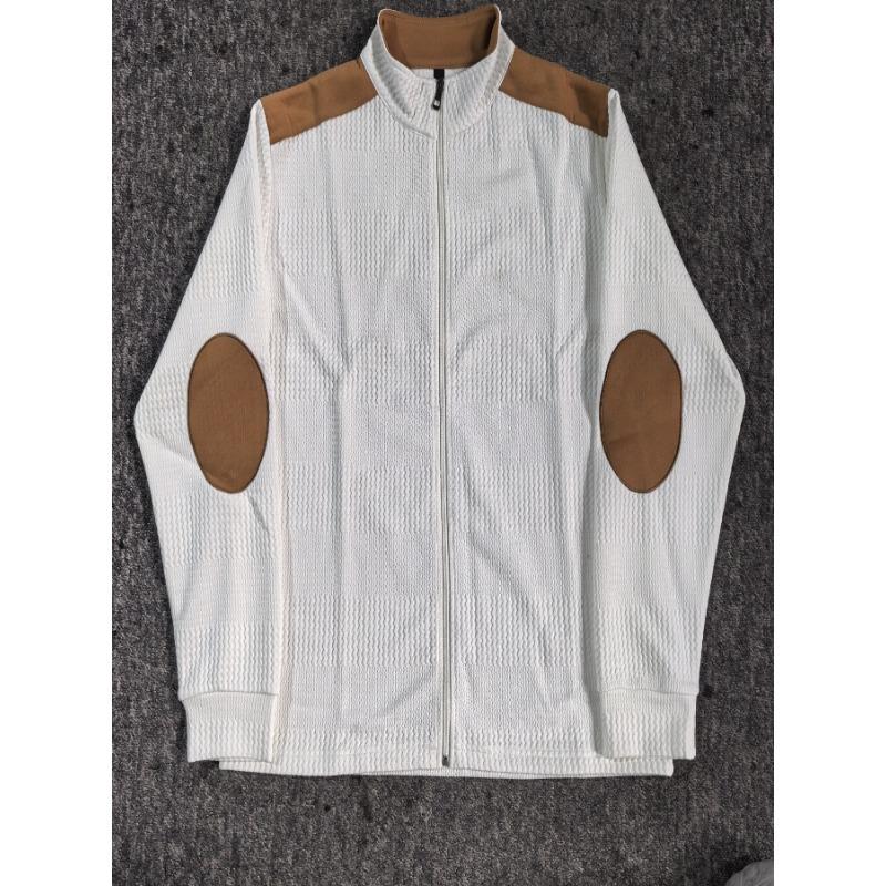Men's Casual Long Sleeve Coats Youth Men Wrist Embroidery Lapel Collar Zipper Casual Jacket Men