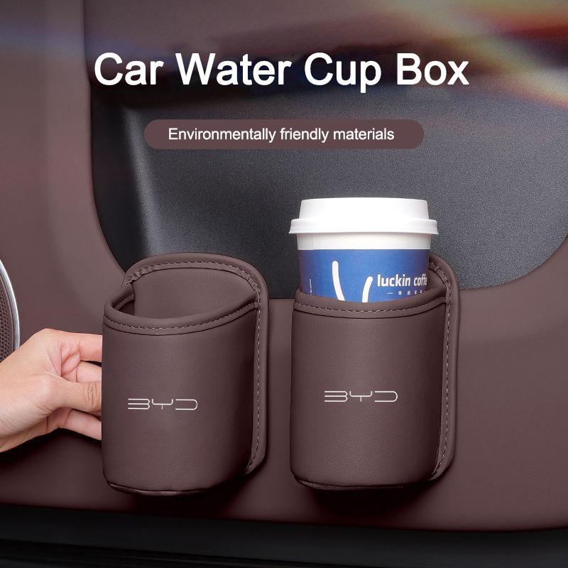 Car Door Water Cup Box Back Seat Drink Rack Storage Accessory For BYD Dolphin Seagull Seal Song Pro Yuan Up EV QIn Plus Tang Max