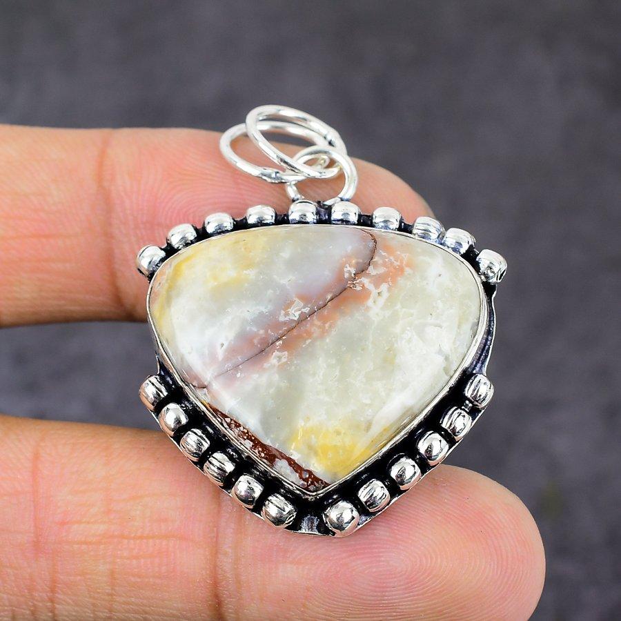 Natural Wild Horse Gemstone Handmade 925 Sterling Silver Gift Pendant 1.85" I0p66