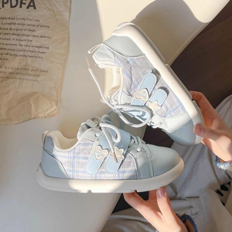 Dopamine Retro Board Shoes Women's New Spring Versatile Shoes Platform White Shoes Casual