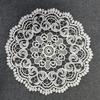 White Lace Placemat, Round Oval Vintage Doily, Embroidered Placemat Coaster for Cup Vase Dining Table Wedding Party Decor