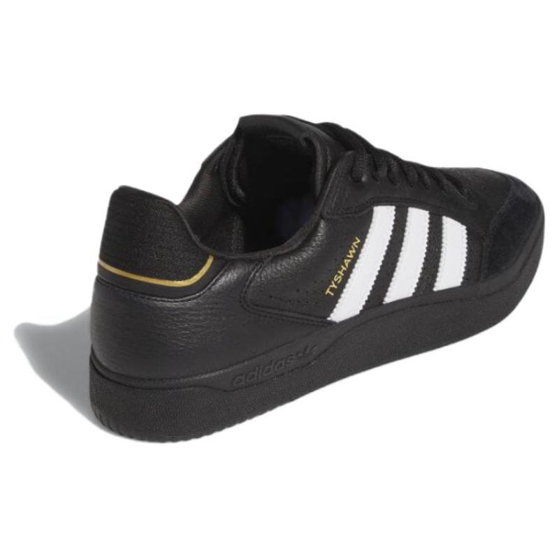 Adidas Tyshawn Low 'Black White Gold Leather' Sneakers IE3124