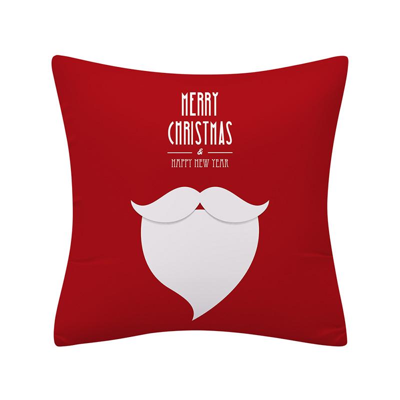 Merry Christmas Santa Claus Printed Pattern Cushion Cover for Home Living Room Sofa Decoration Square Pillowcase 45x45cm