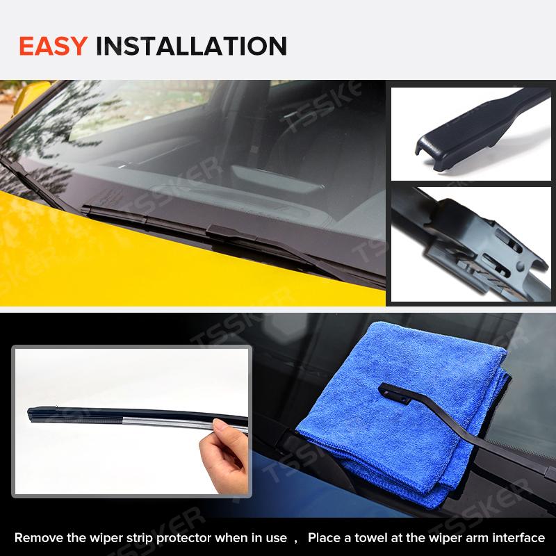 For Renault Megane Sport Tourer 2006-2008 2007 Wiper Front & Rear Wiper Blades Windshield Windscreen Window Brushes 24"+18"+10"