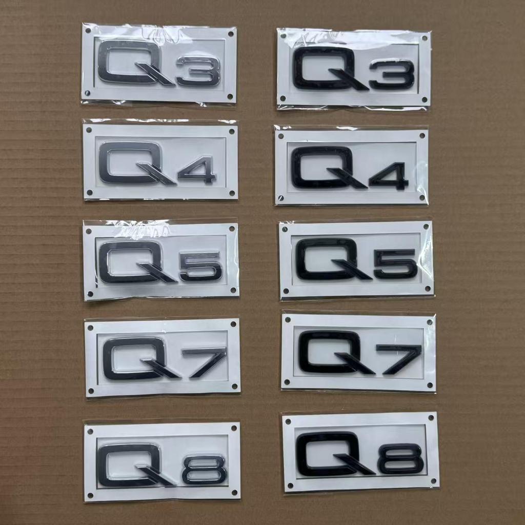 Kompatibel mit Q3, Q4, Q5, Q7, Q8 Modellen. Brandneues schwarzes Buchstabenemblem, Originalqualität garantiert.