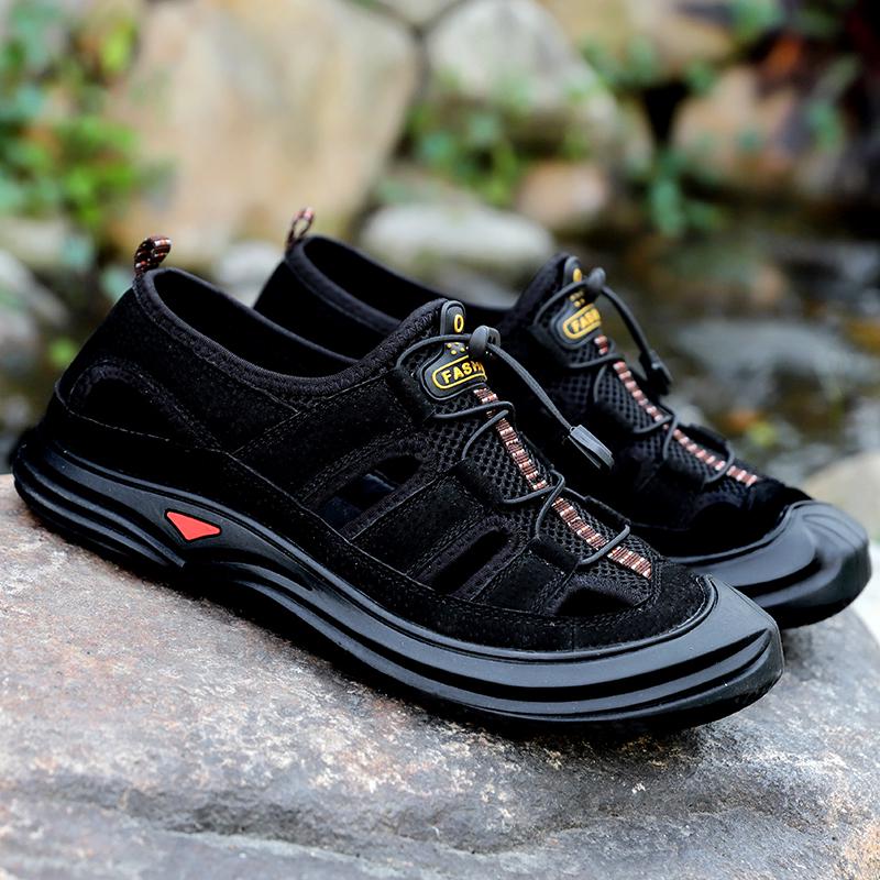 Fashion Classic Sandals Quick Dry Wading Aqua Shoes Men Soft Sole Summer Flats New Slippers Breathable Beach Shoes Outdoor Casual Shoes