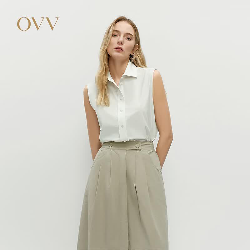 OVV SOLOTEX Women s Lapel Sleeveless Top M