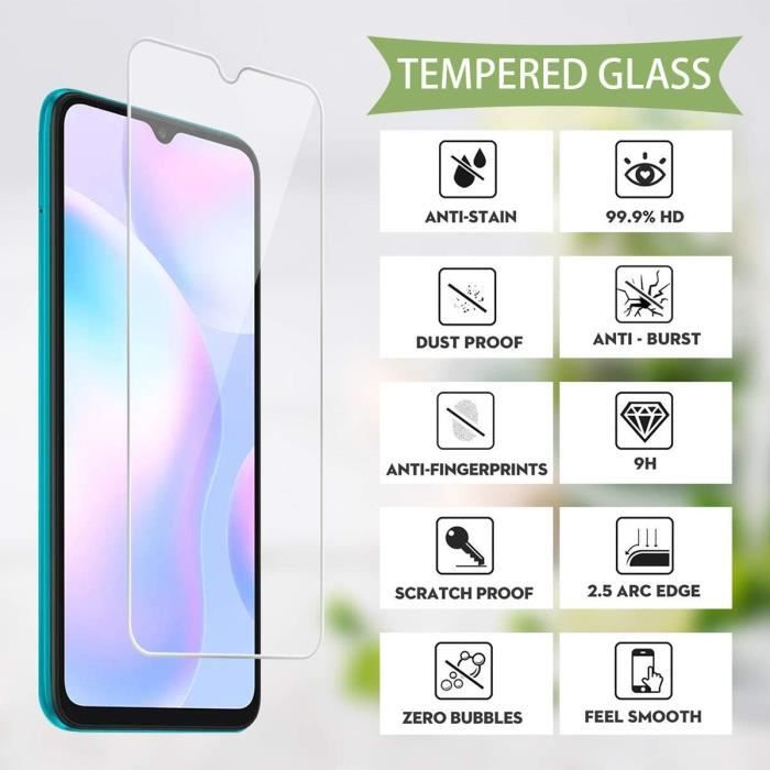 Film Protection Écran - LittleMonkey - Xiaomi Redmi 9A - Verre Trempé - 9H Dureté - Sans Bulles