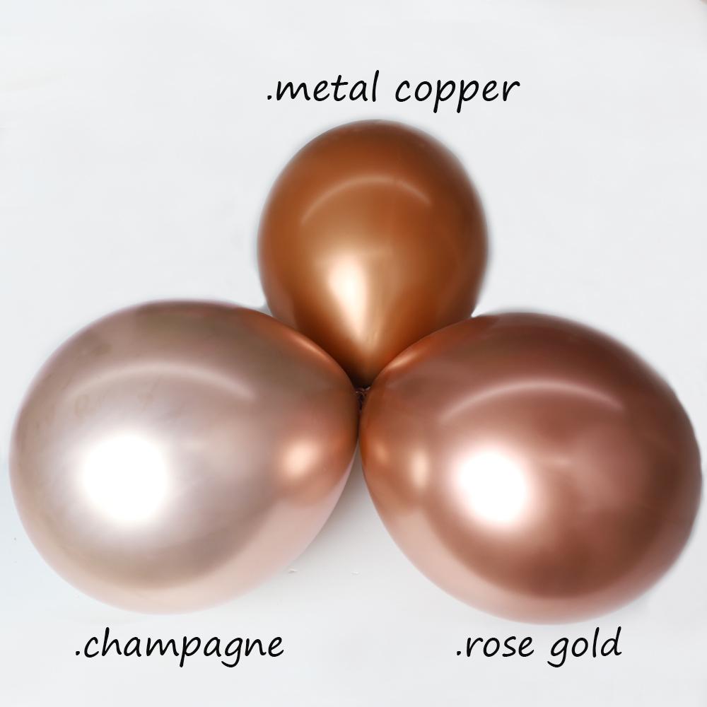 Ballons d'Anniversaire Métalliques 12 Pouces 10/20/30/50 Pcs Ballons en Latex Métal Chrome pour Anniversaire Mariage Baby Shower Décoration Globos Hélium