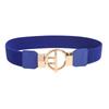 Women Stretch Waist Belt Fashionable Elastic Metal Buckle Adjustable Cincher For Dresses Casual Outfit Party Office Wear
