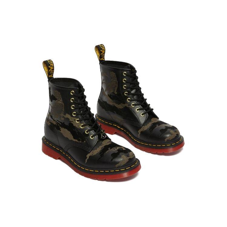 Dr. Martens 1460 Yott Leather Camouflage 15.5cm Boots Unisex Boots Black 27268001