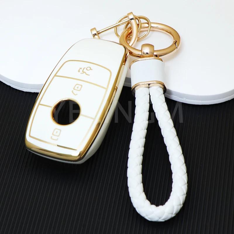 Car Remote Key Case Cover Shell Fob For Mercedes Benz A C E S G Class GLC CLA GLB GLS W177 W205 W213 W222 X167 AMG Accessories