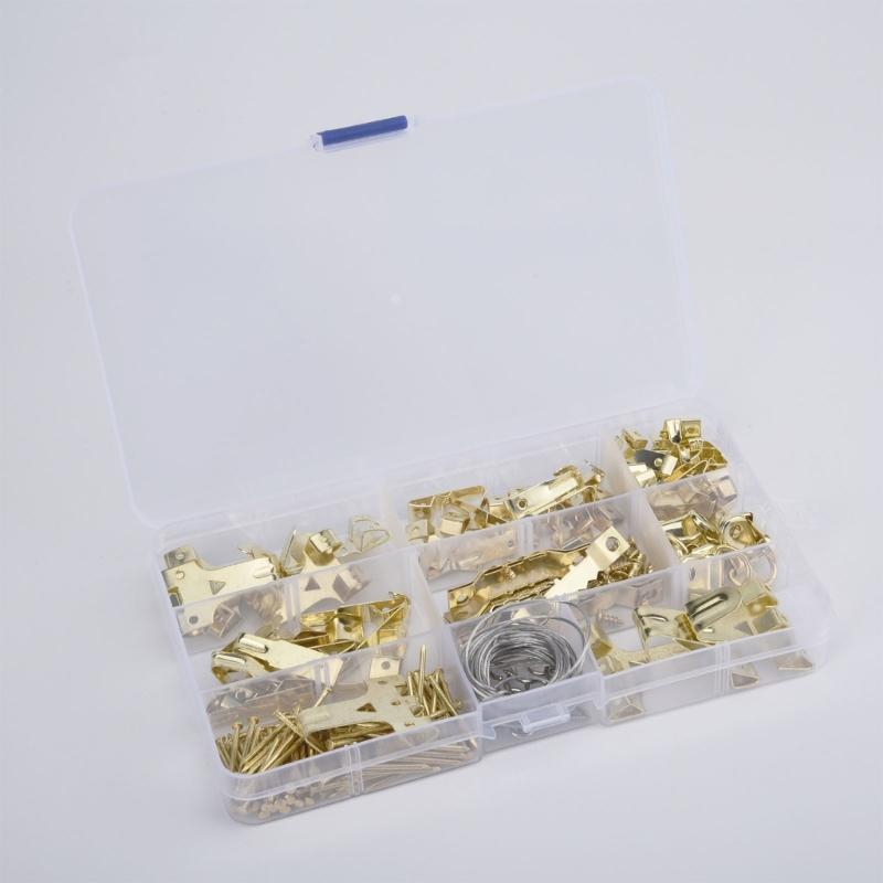 220Pcs Sturdy Wall Hook for Frames Clocks Practical Picture Frame Hanging Holder Hook Set for Secure Wall Mounting