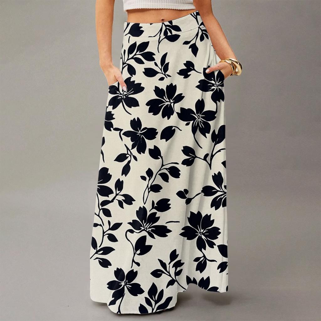 Women's Flowing Maxi Dress Regular Casual Summer Floral Print Bohemian  Skirt
