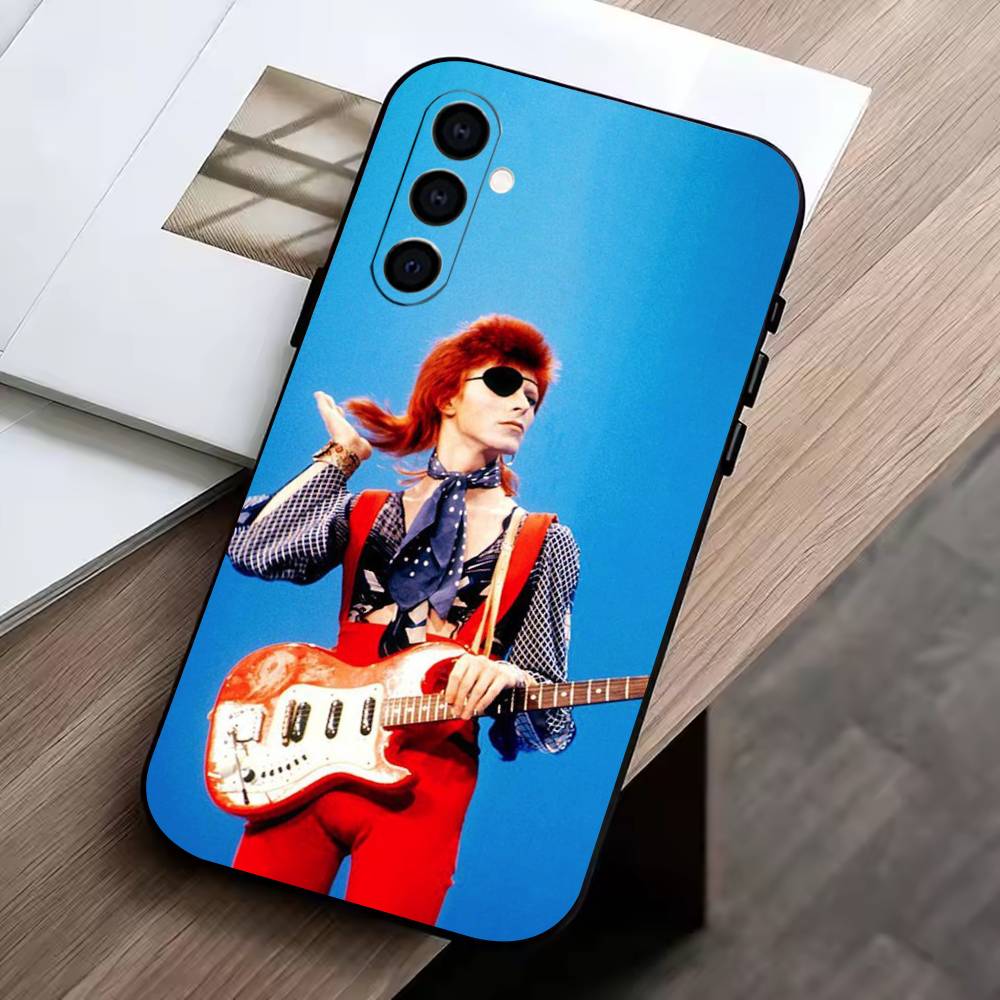 D-David-Singer B-Bowies Phone Case For Samsung Galaxy A73,A72,A71,A70,A53,A52,A51,Soft Silicone Black Cover